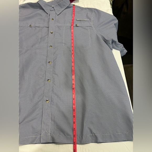 Habit Men’s 2XL Patriot Blue Seafarer Check Fishing Shirt UPF 40+ Vented Outdoor - Picture 8 of 8